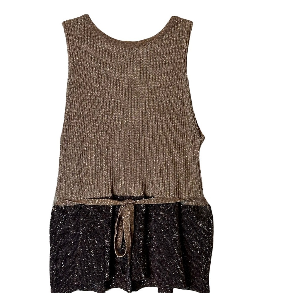Anthropologie Moth‎ Riella Sleeveless Sweater With Belt Small Rayon Blend B41